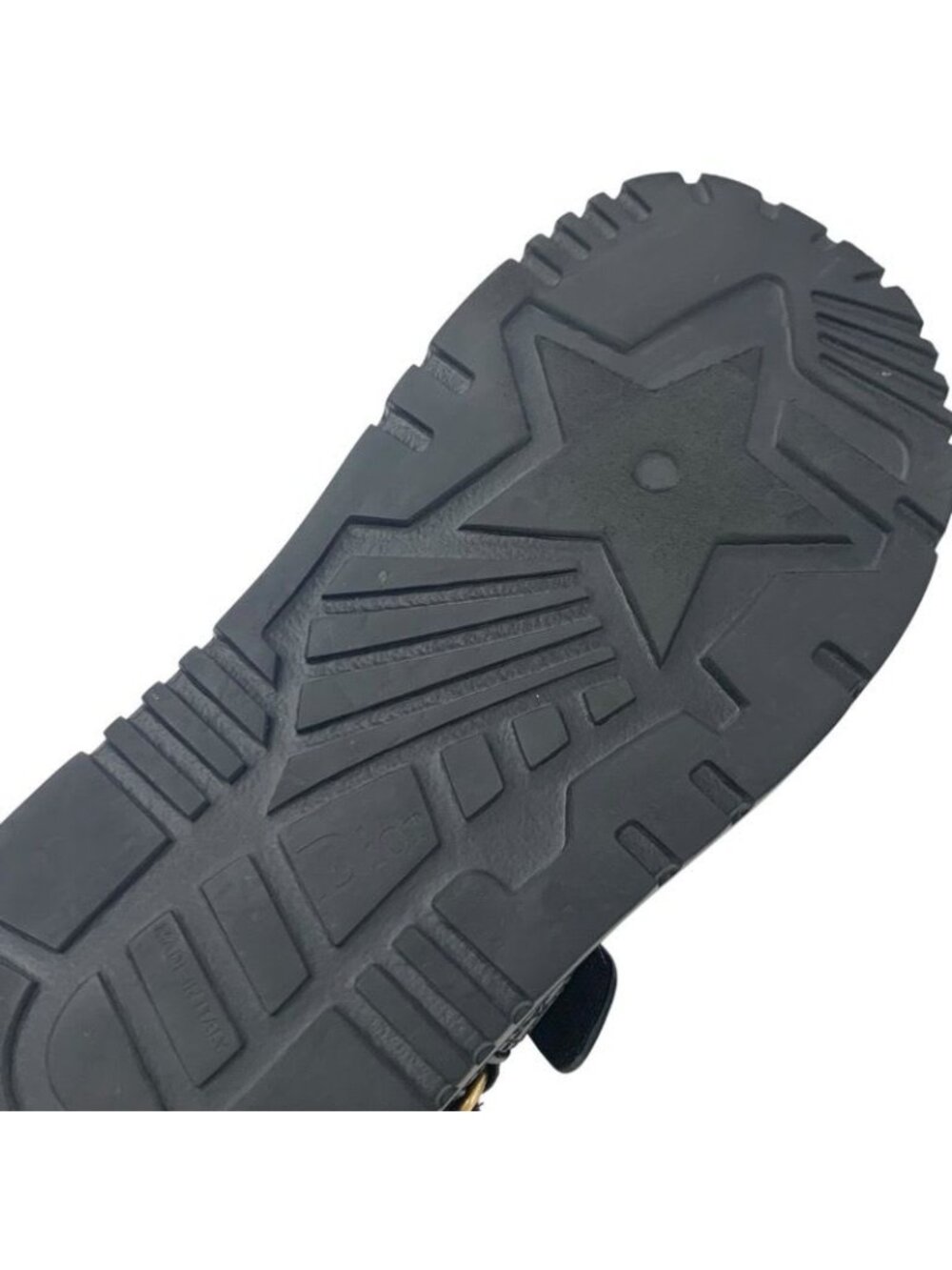 Christian Dioract Sandals Shoes Calfskin Black Gold Logo Cannage Quilted Sports - Picture 8 of 10
